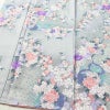 小紋 ポリエステル 花柄 袷仕立て 身丈159cm 裄丈65cm 着物 孔雀 グレー_画像4