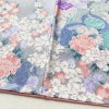 小紋 ポリエステル 花柄 袷仕立て 身丈159cm 裄丈65cm 着物 孔雀 グレー_画像11
