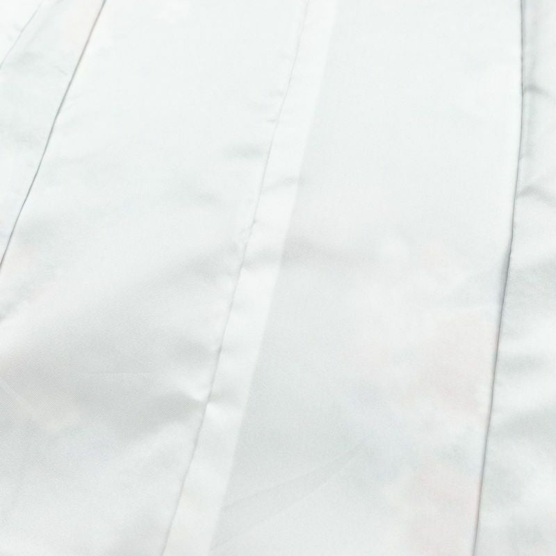 小紋 ポリエステル 花柄 袷仕立て 身丈159cm 裄丈65cm 着物 孔雀 グレー_画像18