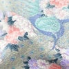 小紋 ポリエステル 花柄 袷仕立て 身丈159cm 裄丈65cm 着物 孔雀 グレー_画像21