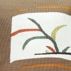 名古屋帯 太鼓柄 正絹 木の葉・植物柄 松葉仕立て 帯 茶_画像2