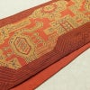 袋帯 六通柄 一般用 正絹 人物・動物柄 帯 橙_画像11