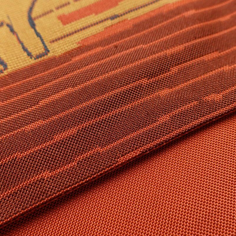 袋帯 六通柄 一般用 正絹 人物・動物柄 帯 橙_画像12