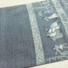 袋帯 六通柄 良品 一般用 正絹 人物・動物柄 帯 青・紺_画像15