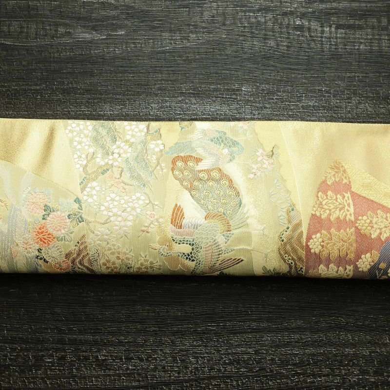 袋帯 琳派巻絵文 六通柄 美品 フォーマル用 正絹 古典柄 箔 金通し 金糸 帯 金・銀_画像15
