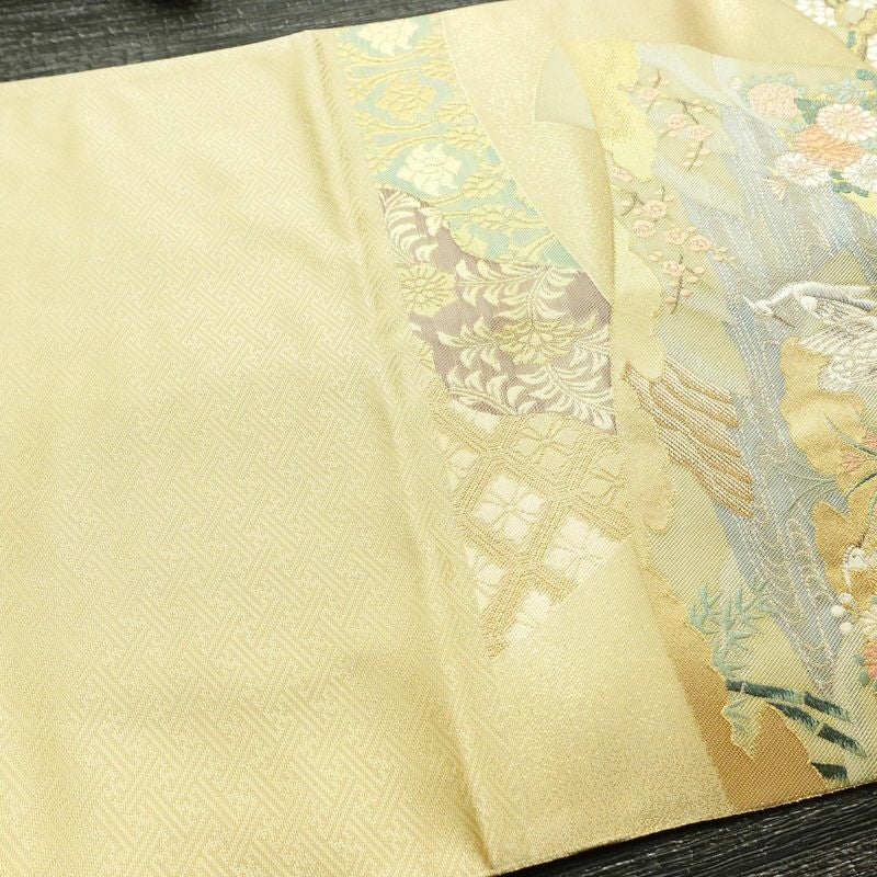 袋帯 琳派巻絵文 六通柄 美品 フォーマル用 正絹 古典柄 箔 金通し 金糸 帯 金・銀_画像16