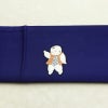 名古屋帯 太鼓柄 良品 正絹 人物・動物柄 通し仕立て 帯 青・紺_画像17