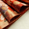 袋帯 六通柄 フォーマル用 正絹 木の葉・植物柄 箔 金糸 帯 赤・朱_画像20