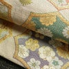 袋帯 六通柄 フォーマル用 正絹 古典柄 箔 金糸 梅 菊 帯 ピンク_画像7