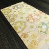 袋帯 六通柄 フォーマル用 正絹 古典柄 箔 金糸 梅 菊 帯 ピンク_画像18