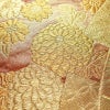 袋帯 六通柄 フォーマル用 正絹 古典柄 箔 扇面 金糸 帯 茶_画像5