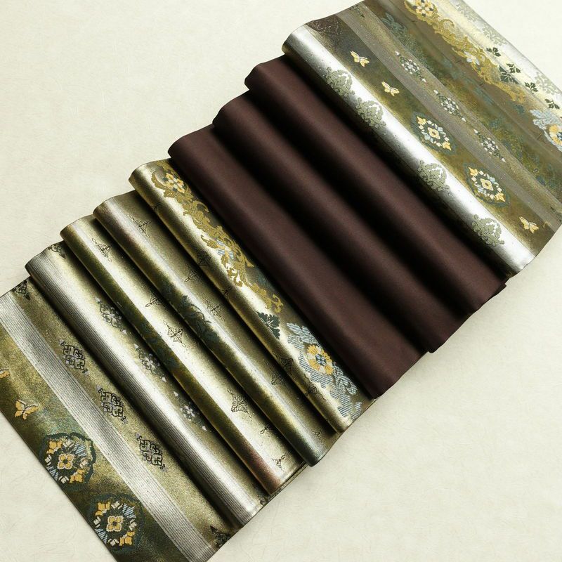 袋帯 六通柄 美品 フォーマル用 正絹 縞柄・線柄 箔 帯 多色使い_画像19