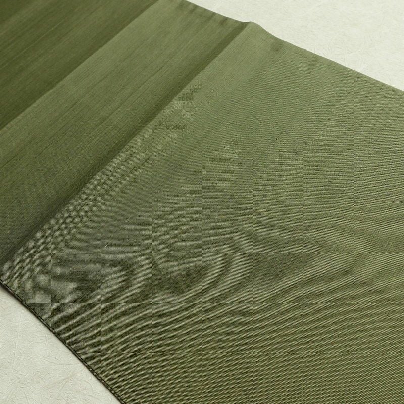 袋帯 太鼓柄 一般用 正絹 花柄 金糸 緑・うぐいす色_画像17