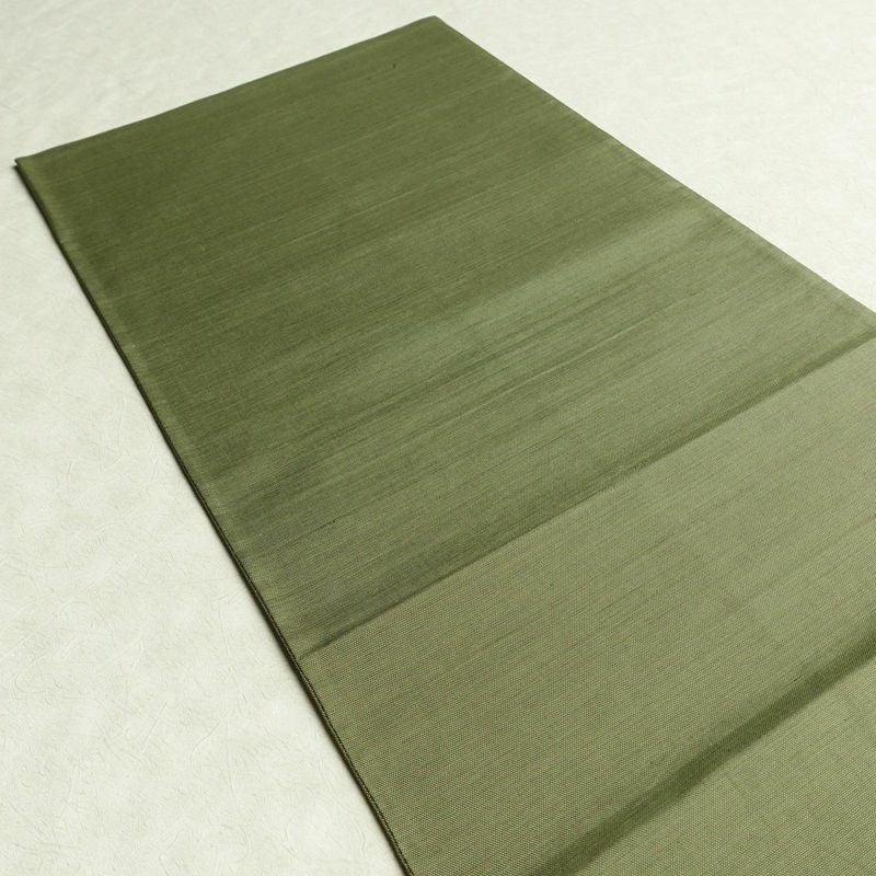 袋帯 太鼓柄 一般用 正絹 花柄 金糸 緑・うぐいす色_画像18