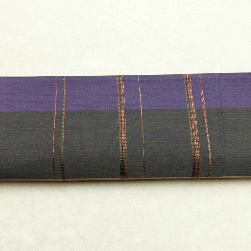 袋帯 六通柄 美品 一般用 正絹 縞柄・線柄 帯 多色使い_画像13