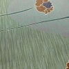 袋帯 太鼓柄 一般用 正絹 花柄 帯 緑・うぐいす色_画像6