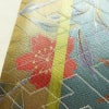 袋帯 二代目清次郎 太鼓柄 落款入り フォーマル用 正絹 花柄 箔 帯 多色使い_画像6