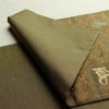 袋帯 花鳥風月 六通柄 美品 一般用 正絹 木の葉・植物柄 帯 緑・うぐいす色_画像9