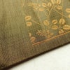 袋帯 花鳥風月 六通柄 美品 一般用 正絹 木の葉・植物柄 帯 緑・うぐいす色_画像17