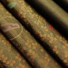 袋帯 花鳥風月 六通柄 美品 一般用 正絹 木の葉・植物柄 帯 緑・うぐいす色_画像20