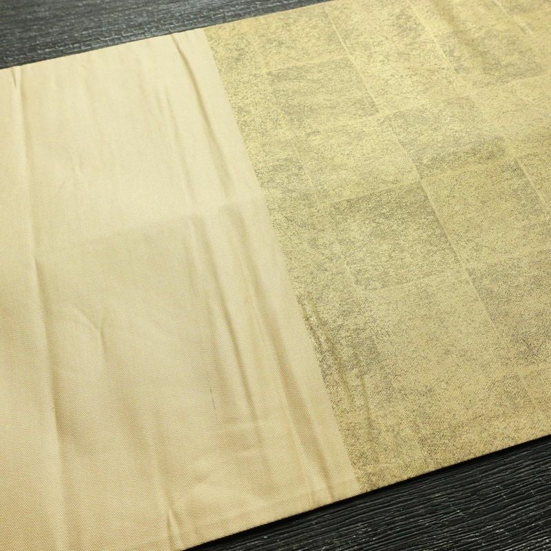 袋帯 太鼓柄 フォーマル用 正絹 木の葉・植物柄 箔 金糸 帯 金・銀_画像15