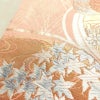 名古屋帯 本金箔 二重織 太鼓柄 正絹 人物・動物柄 名古屋仕立て 箔 金糸 帯 ピンク_画像5