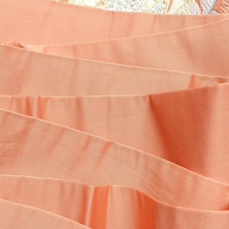 名古屋帯 本金箔 二重織 太鼓柄 正絹 人物・動物柄 名古屋仕立て 箔 金糸 帯 ピンク_画像19