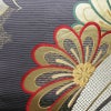 袋帯 六通柄 振袖用 正絹 花柄 箔 金糸 帯 紫・藤色_画像2