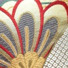 袋帯 六通柄 振袖用 正絹 花柄 箔 金糸 帯 紫・藤色_画像5