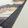 袋帯 六通柄 振袖用 正絹 花柄 箔 金糸 帯 紫・藤色_画像9