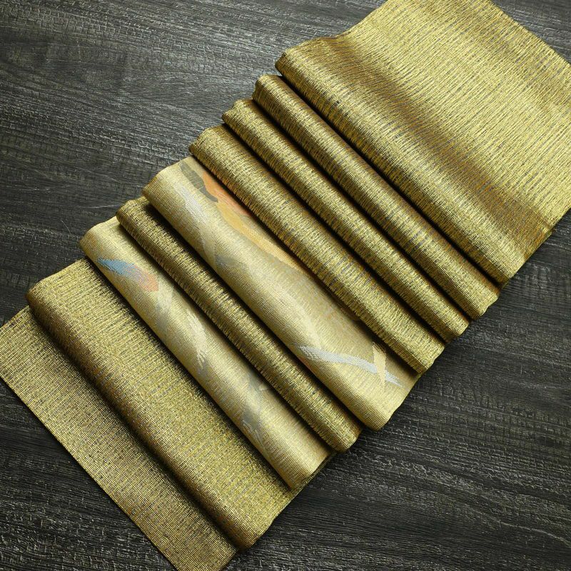 袋帯 太鼓柄 良品 フォーマル用 正絹 幾何学柄・抽象柄 金糸 帯 金・銀_画像19