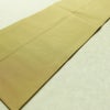 名古屋帯 全通柄 良品 正絹 無地 名古屋仕立て 帯 黄・黄土色_画像6