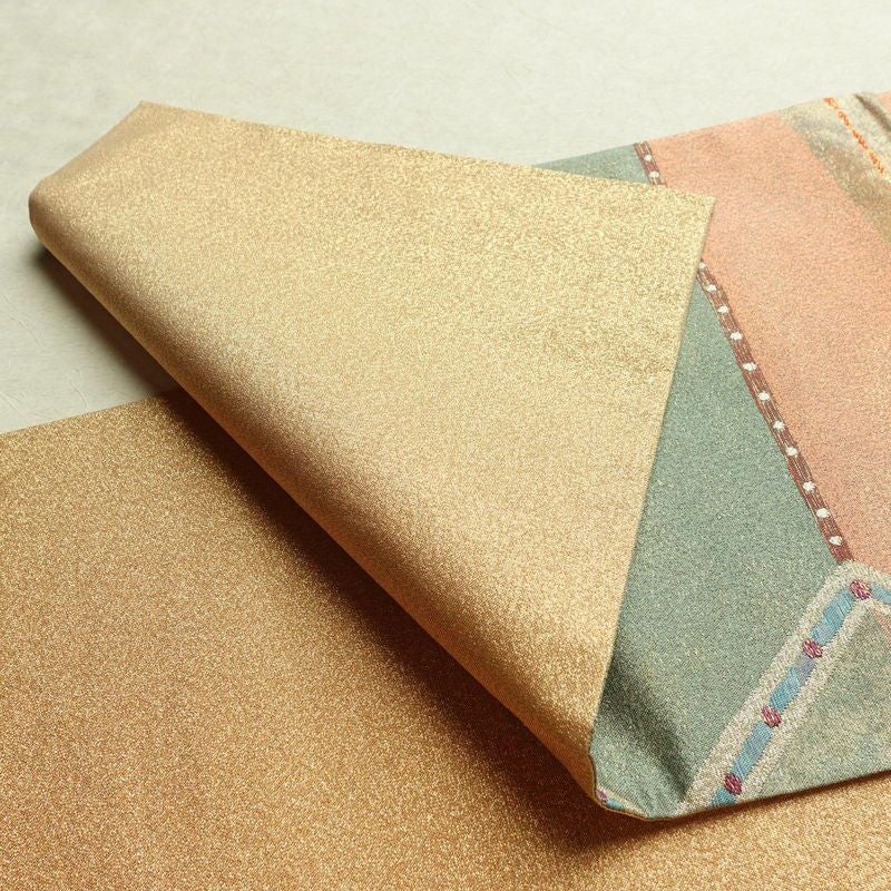 袋帯 六通柄 良品 フォーマル用 正絹 幾何学柄・抽象柄 箔 金糸 帯 多色使い_画像11