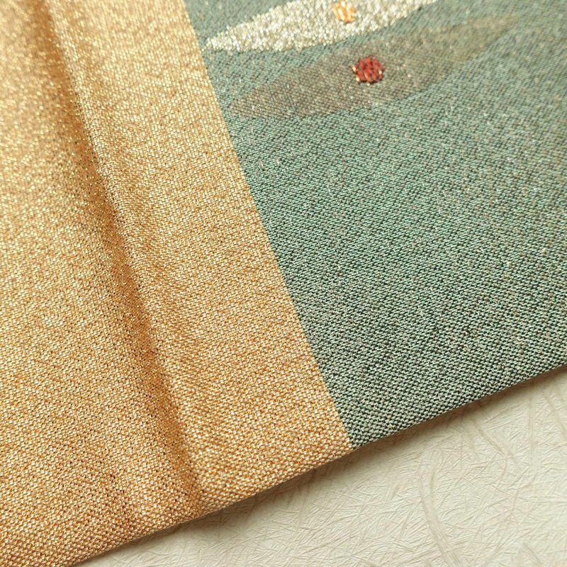 袋帯 六通柄 良品 フォーマル用 正絹 幾何学柄・抽象柄 箔 金糸 帯 多色使い_画像17