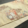 袋帯 四季色紙文 六通柄 フォーマル用 正絹 花柄 箔 金糸 帯 ベージュ_画像11