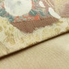 袋帯 四季色紙文 六通柄 フォーマル用 正絹 花柄 箔 金糸 帯 ベージュ_画像12