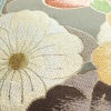 袋帯 六通柄 フォーマル用 正絹 花柄 金糸 帯 紅葉 グレー_画像5