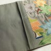 袋帯 六通柄 フォーマル用 正絹 花柄 金糸 帯 紅葉 グレー_画像14