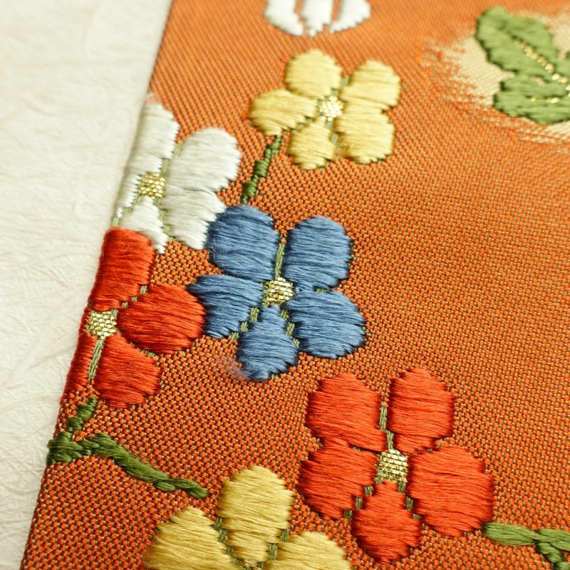 袋帯 六通柄 フォーマル用 正絹 花柄 箔 菊 金糸 帯 黄・黄土色_画像11
