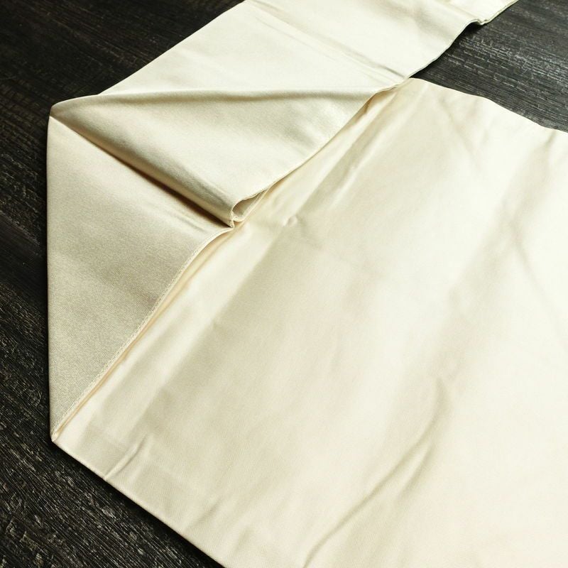 名古屋帯 伝統工芸士 山野忠雄 太鼓柄 正絹 風景柄 名古屋仕立て 箔 帯 クリーム_画像20