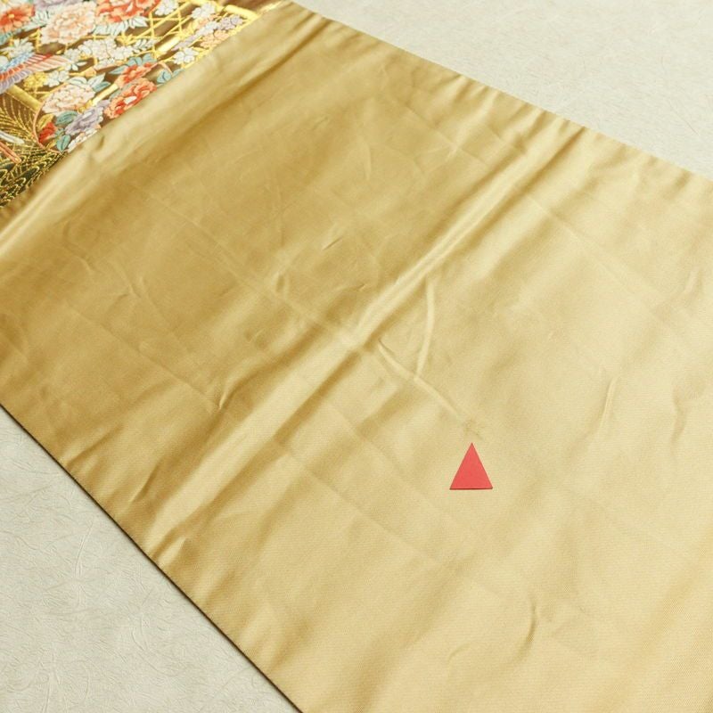 袋帯 本金箔九百錦 献上彩花輪 六通柄 フォーマル用 正絹 古典柄 箔 金糸 帯 金・銀_画像16