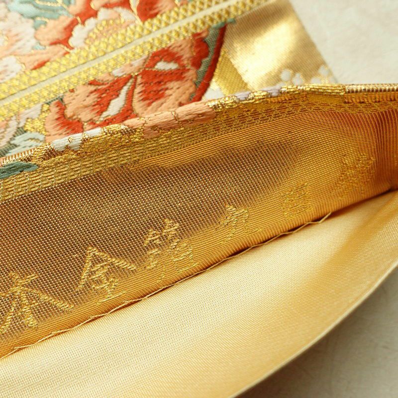 袋帯 本金箔九百錦 献上彩花輪 六通柄 フォーマル用 正絹 古典柄 箔 金糸 帯 金・銀_画像20