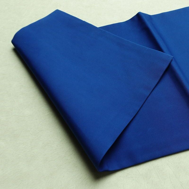 名古屋帯 塩瀬染 太鼓柄 正絹 花柄 名古屋仕立て 帯 青・紺_画像11