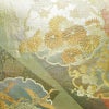 袋帯 六通柄 良品 フォーマル用 正絹 古典柄 箔 金糸 帯 緑・うぐいす色_画像2