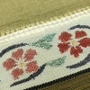 袋帯 太鼓柄 良品 一般用 正絹 花柄 帯 緑・うぐいす色_画像6