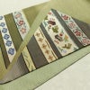 袋帯 太鼓柄 良品 一般用 正絹 花柄 帯 緑・うぐいす色_画像11