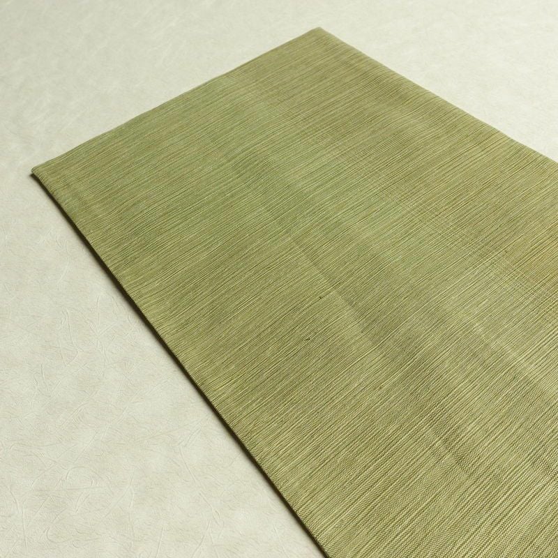 袋帯 太鼓柄 良品 一般用 正絹 花柄 帯 緑・うぐいす色_画像18