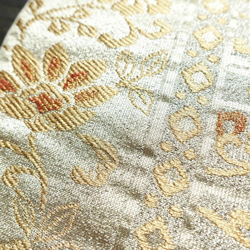 袋帯 六通柄 フォーマル用 正絹 金糸 帯 金・銀_画像5