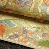 袋帯 本金漆箔 六通柄 良品 フォーマル用 正絹 古典柄 箔 金糸 帯 クリーム_画像6