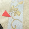 名古屋帯 太鼓柄 正絹 古典柄 名古屋仕立て 箔 金糸 蝶 帯 白_画像7